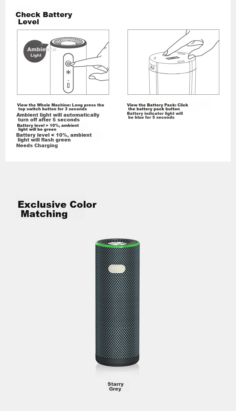 DGQ Car Air Purifier, Removes Formaldehyde And Odors from New Cars, Eliminates Smells, Ozone Deodorizer for Vehicles 23