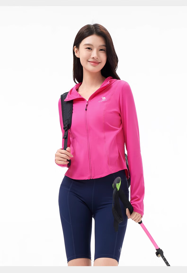 CAMEL Women's Slim Fit Outdoor Sun Protection Jacket Ice Cool Quick-Dry Original Yarn Sunproof Coat A25BAVV106 17