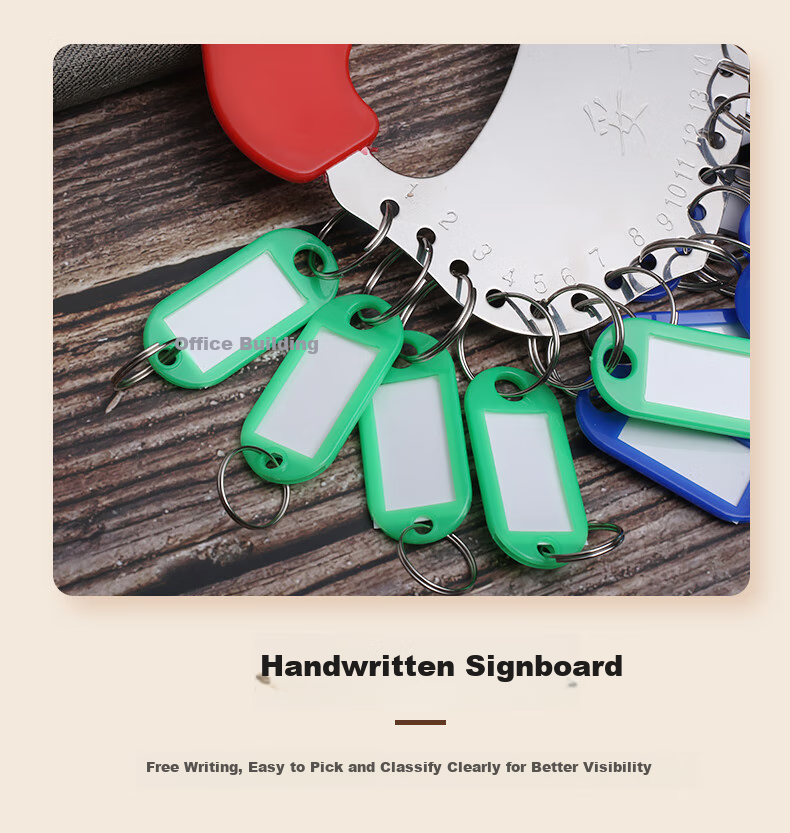 Siyicai Key Ring Holder, Landlord Key Tray, Management Number Key Organizer, Multi-Hook Key Holder, Key Tag Labels, Key Classification Bracelet, Key Board, 30 Slots 5