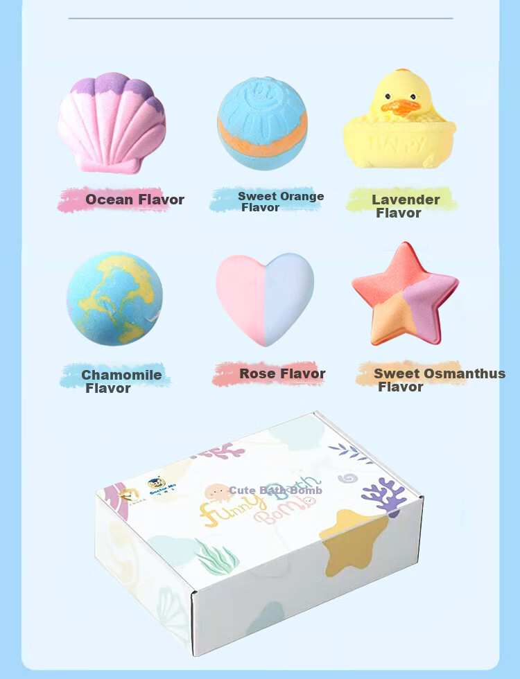 DOCTOR MA Children's Bath Bombs, Baby Bath Balls, Bubble Bath, Multi-Bubble Baby Bath Salt Balls, Pack of 6 10