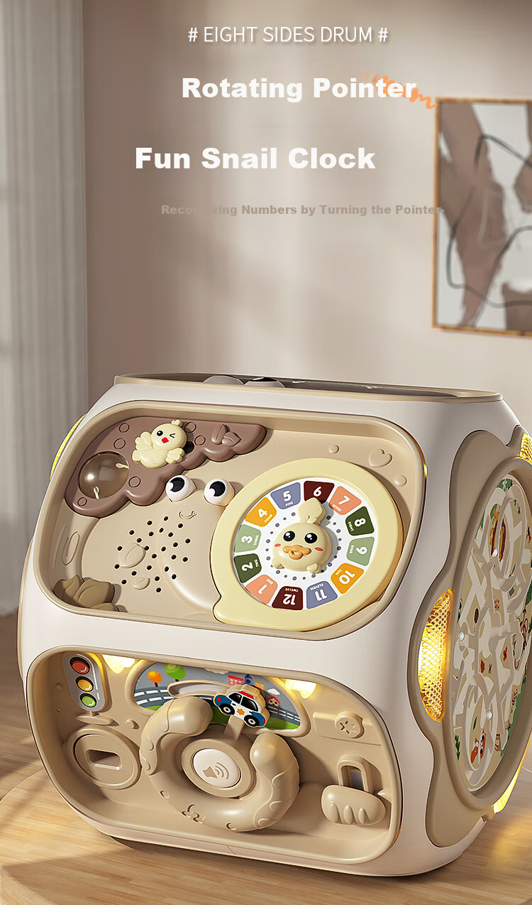 AoZhiJia Baby Toys, 1-3 Years Old, Pat Drum Game Table, Hand Drum, Polyhedron Educational Toy, Baby Birthday Gift 13