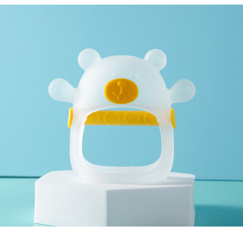 COOKSS Baby Teething Stick Soothing Teether Infant Hand-Biting Prevention Toy for 6-18 Months Chewable Rabbit 15