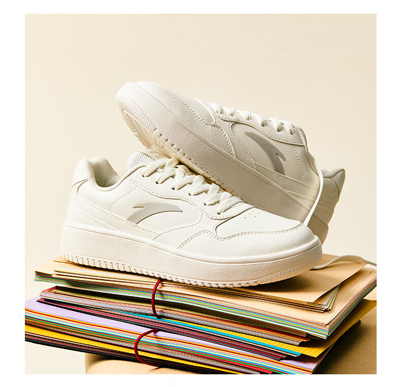 Anta Light Step V2 Women's Sneakers Summer Breathable Casual Couple Simple White Shoes Soft Sole Comfortable Thick Sole Height Increasing Shoes 19