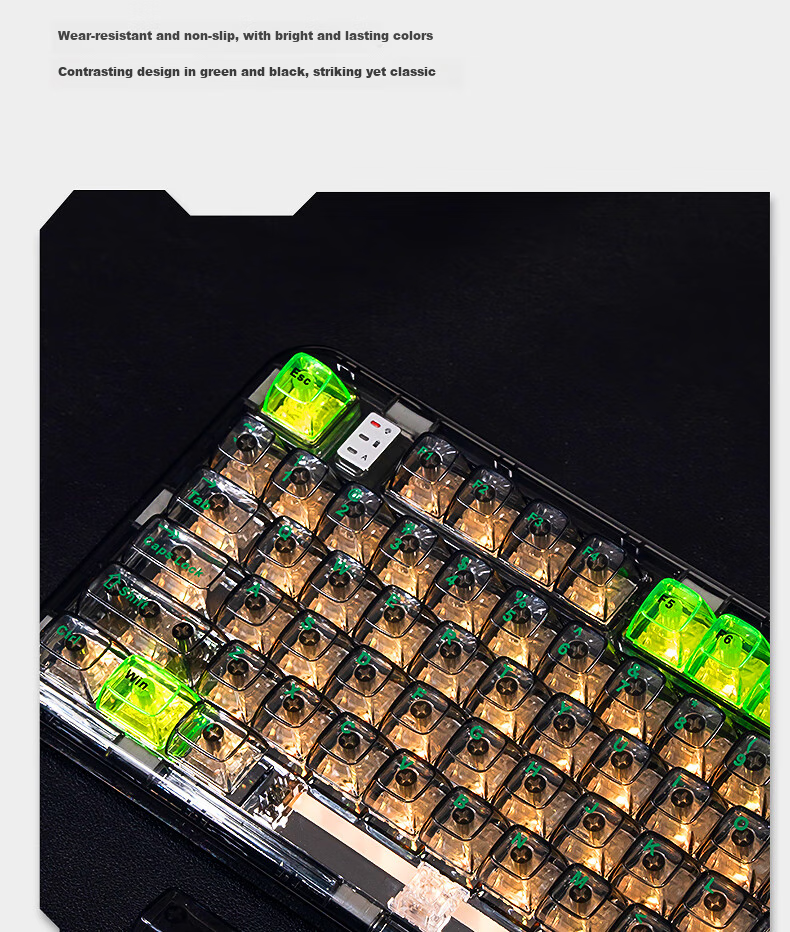 CoolKiller CK75 Super Programmer Wired/wireless/blueTooth Triple-Mode Transparent Customizable Mechanical Keyboard with Ice Blade Switches And Linear Switches 8