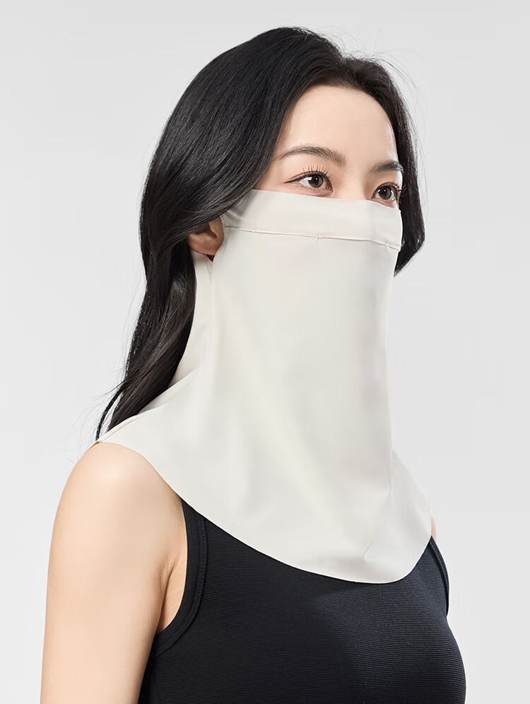 JIUMU Ice Silk Sun Protection Face Mask for Women, Summer UV-Resistant Sunshade Veil, Neck Guard for Driving, Breathable Full-Face Mask 9