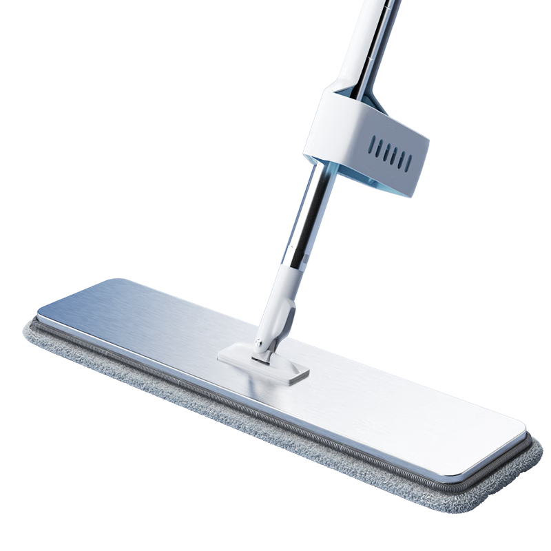 Baijiahaoshi Antibacterial Flat Mop, 48cm with 2 Mop Pads, Household All-In No Hand Washing Required, 2026 Stainless Steel Lazy Person's Floor Cleaning Tool