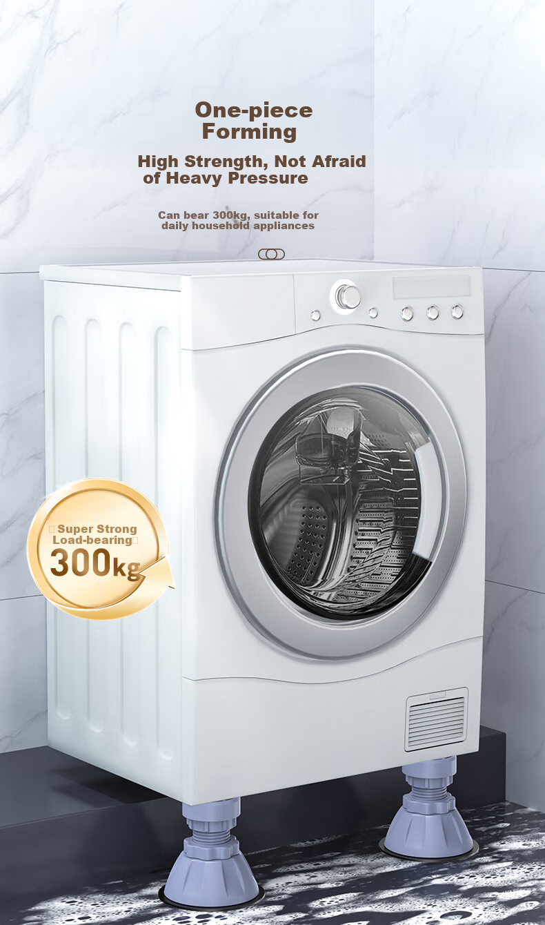 Xizhouyeyu Washing Machine Foot Pad, Height-Increasing Base Stand, Universal for Automatic Top-Loading And Front-Loading Machines, Anti-Vibration, Non-Slip, Adjustable Height-Raising, Suitable for Haier And Xiaotianye Models 6
