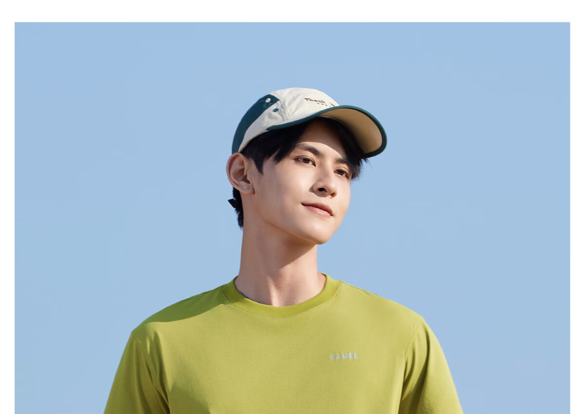 CAMEL Men's Quick-Dry Sun Protection Short-Sleeve T-Shirt, Round Neck Half-Sleeve Tee for Spring And Summer, Breathable Antibacterial T-Shirt, M15BA5E094 36