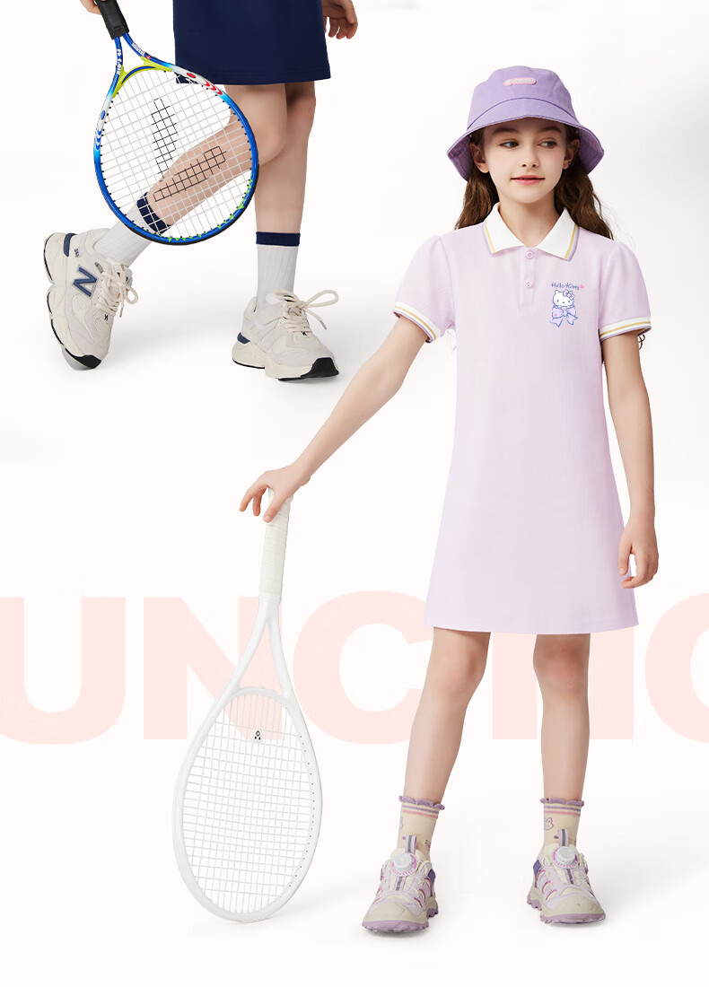 Hello Kitty Girls' Dress, Summer 2025 New Style Children's Clothing, Preppy Style Dress, Girls' POLO Dress, Stylish Summer Outfit 3