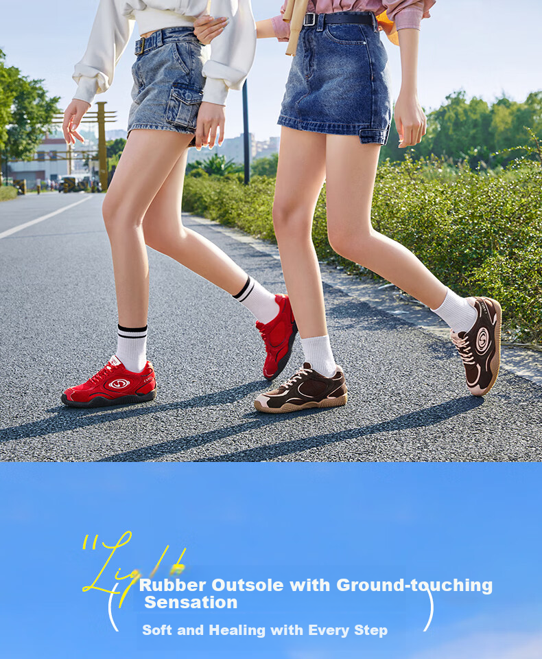 CAMEL Crescent Training Shoes for Women, Versatile Sports Sneakers, Mesh Upper, Retro Casual Shoes, L25S577059, Coffee/pink, Size 35 19