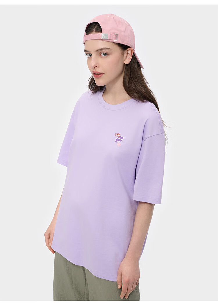 FILA FUSION Official Trendy Brand Zhang Hao Couple Knit Short Sleeve Breathable Cool Casual T-Shirt 28