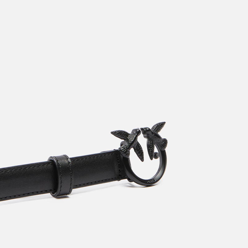 PINKO [Pin Gao] Women's Classic Swallow LOGO Black Buckle Belt S Gift for Girlfriend 100143A1K2 Luxury Present 9