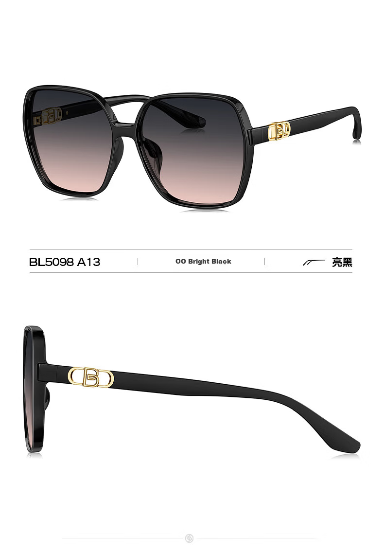 BOLON Elegant Large Frame Sunglasses, Face-Slimming Effect, UV Protection, Driving Sunglasses for Women, Gift BL5098 A13 2