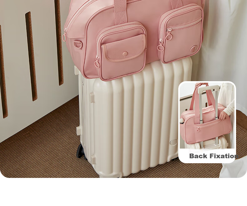 Aji Travel Bag for Women, Large Capacity Luggage Bag with Expandable Space, Suitable for Short Trips And Business Trips, Waterproof Storage, Dry-Wet Separation, Fitness Bag 12