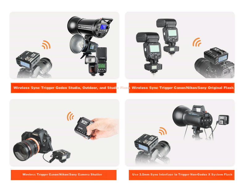 Godox X2T-O Hot Shoe Trigger, High-Speed Sync TTL Trigger, 2.4G Wireless Trigger, Olympus/Panasonic Version, Single Transmitter 9