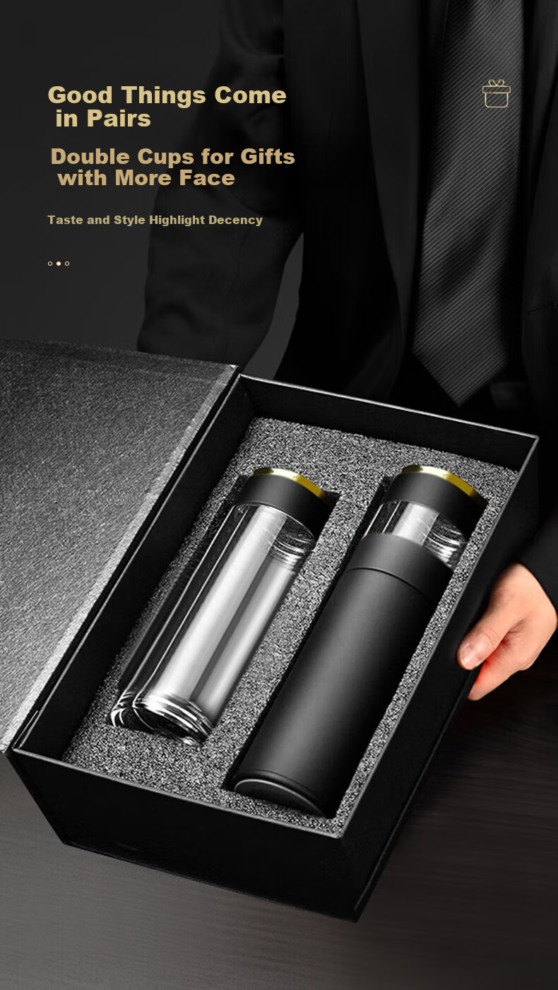 Mixiaoshu Insulated Mug for Men with Tea Infuser Cup, Mid-Autumn Festival Gift for Boyfriend, Father, Birthday Present for Husband, Practical Gift for Me 5