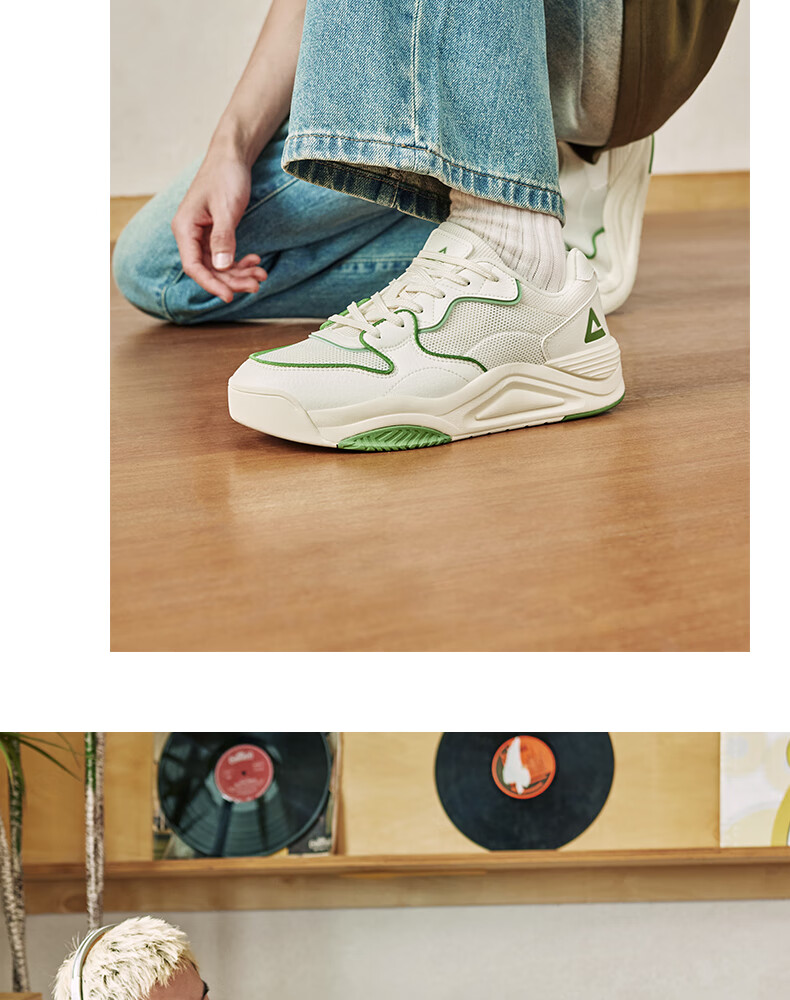 PEAK Taiji Manxing Sneakers for Men, Summer Comfortable Versatile Casual Shoes, Non-Slip Wear-Resistant Lightweight Sports Shoes DB520237 11