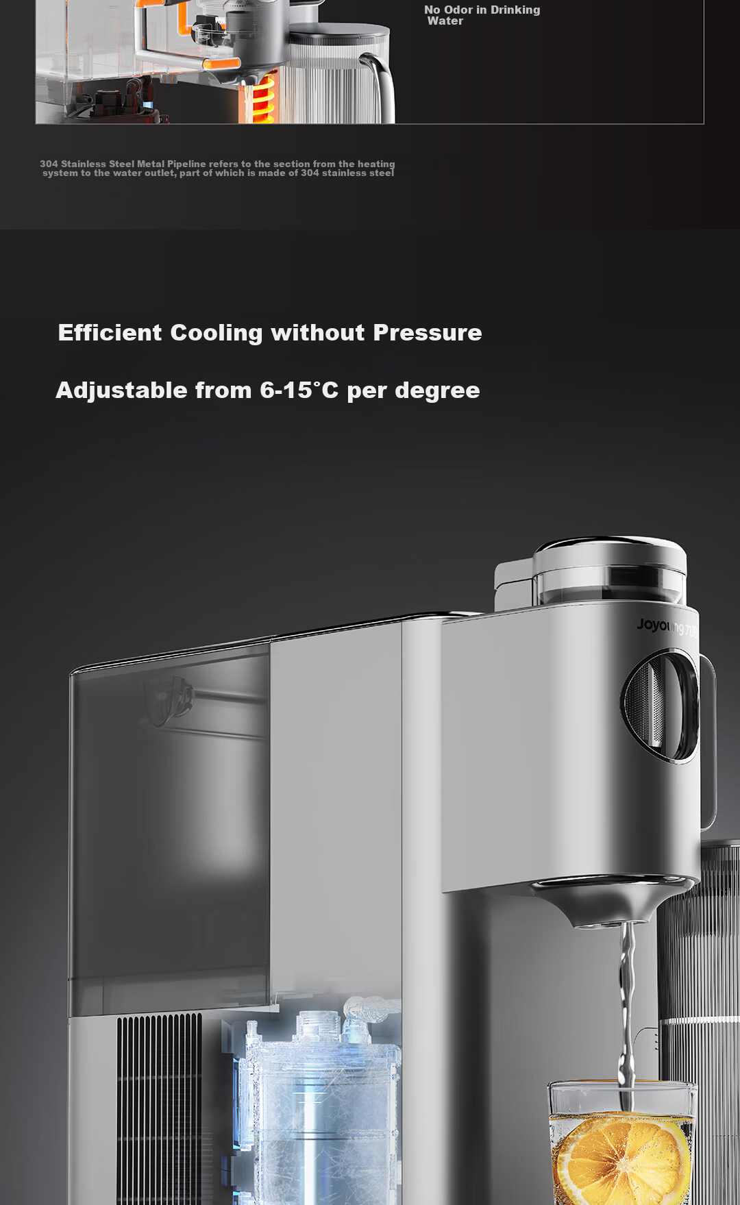 Joyoung Desktop Water Purifier, Instant Cooling And Heating Tea And Coffee Extraction Home Drinking Machine, Six-Year No-Change Cartridge, Strontium-Rich Mineralized Water, No Installation Required RH680 16