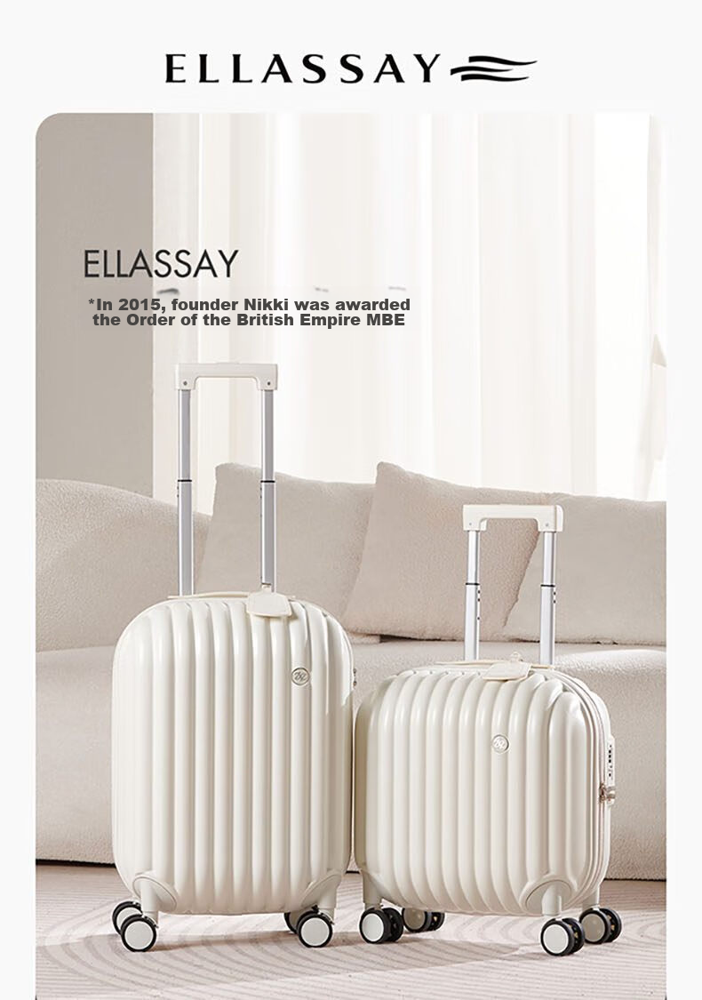 ELLASSAY Candy Series Luggage, 20-Inch Suitcase, Fashionable Trolley Case, Unisex Password Lock, Portable Travel Case 1