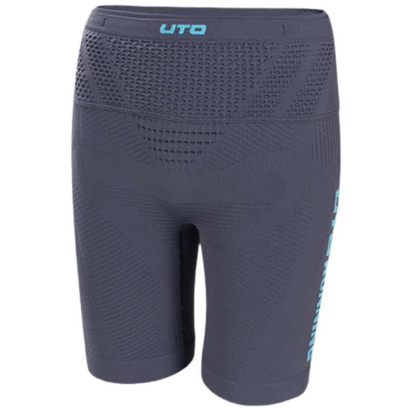 UTO Women's Waist Pack Four-Point Compression Quick-Dry Pants Outdoor Sports Cycling Shorts	 Rust Gray S (155/62)