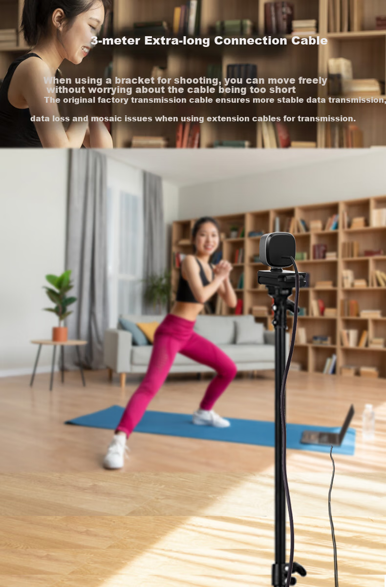 GESOBYTE C308 1080P HD Live Streaming Camera with Facial Recognition, Real-Name Verification for Hotels And Driving Schools, Video Calls, Conferences, Online Classes, Home Computer Laptop Desktop Plug-And Microphone 3