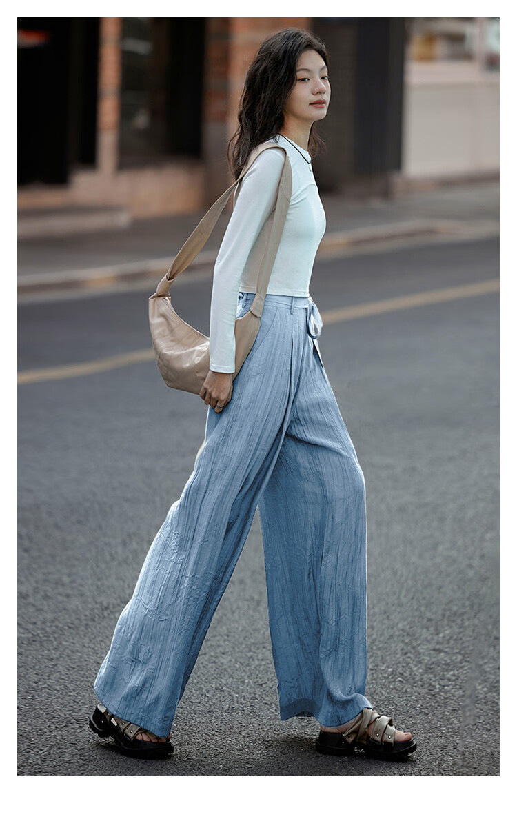 Dme [Lazily Casual Pants] Autumn Style, Relaxed Fit, Textured Design, Versatile Casual Pants for Wome 3
