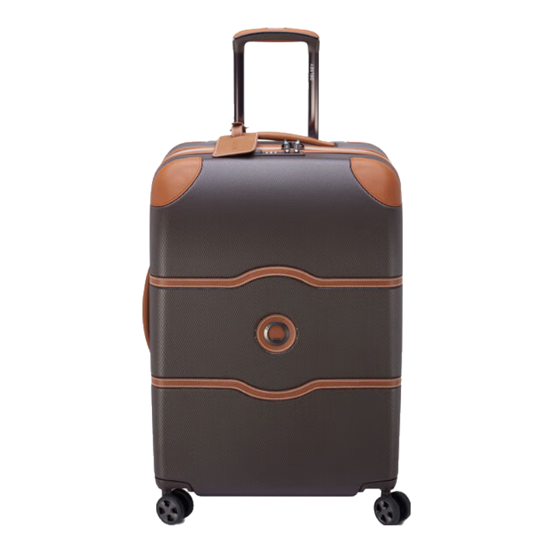 DELSEY French Luggage, Orchid Color, 24-Inch Large Capacity Suitcase with Password Lock, Business Travel Case