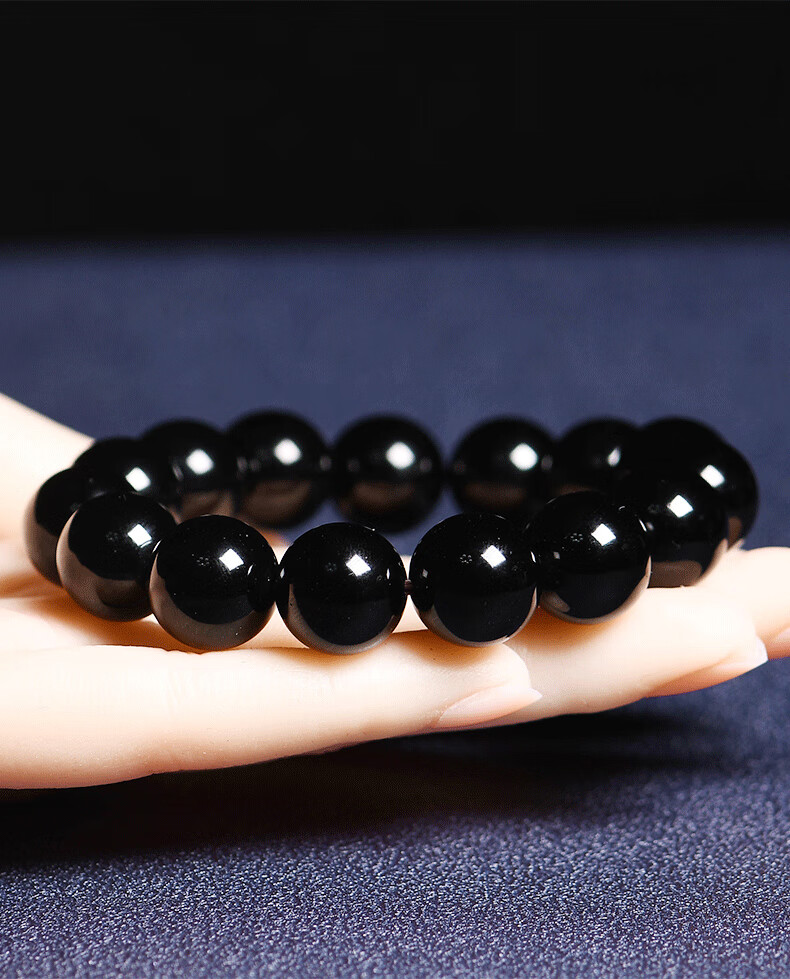 Jingying Natural Obsidian Bracelet Unisex Amulet Wealth Luck Crystal Bracelet Year of the Horse Gift for Couples 8