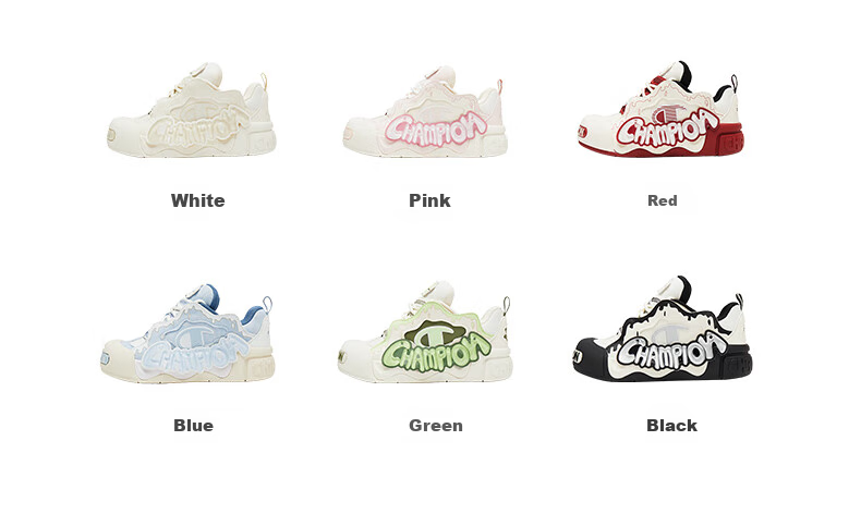 Champion American Champion Sneakers for Women And Men, Puffy Jelly Shoes, Thick-Soled Casual Loafers, 25SST17 10