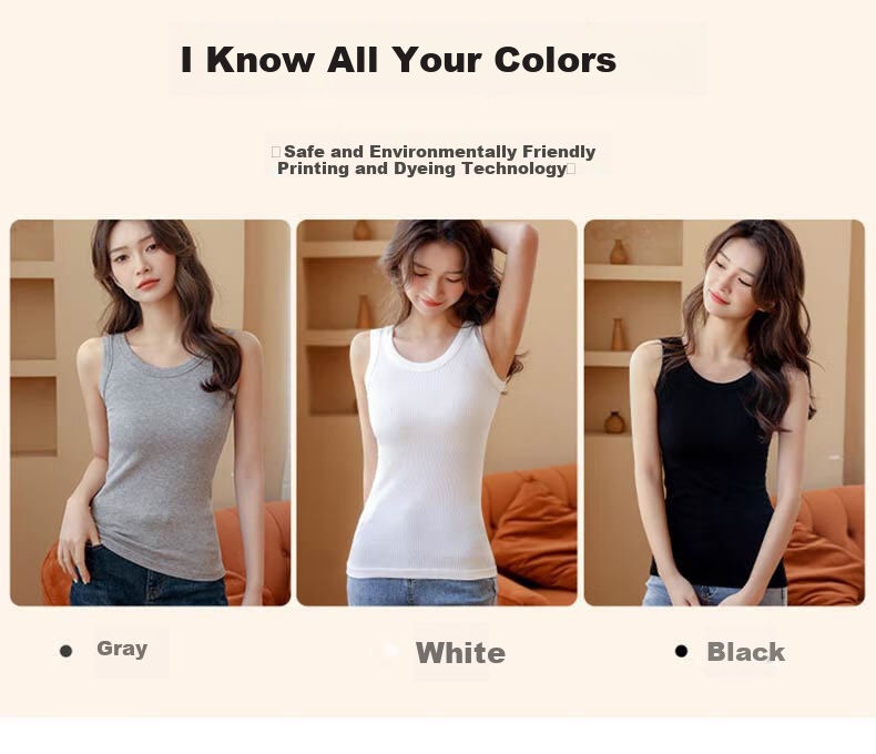LangSha Women's Camisole Tank Top with Built-In Bra Pads, Thin Summer Undershirt Vest, Sleeveless Sports Bra, Long Style for Layering Or Outer Wear 9