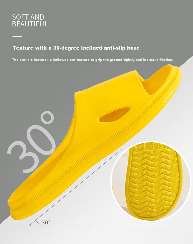 JOYTOUR Indoor And Outdoor Slippers, Disposable Slippers for Guests, Non-Slip Soft Sole Sandals, Shower Slippers, Yellow, Size 38-39 6