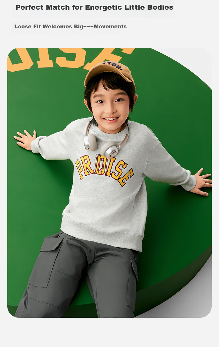 BALABALA Children's Clothing, Kids' Sweatshirt for Girls And Boys, Spring And Autumn 2025 Collection, Loose-Fitting Top for Older Children, Versatile Outerwear, 209125121201 3