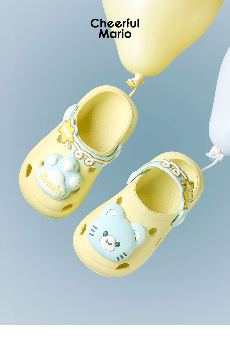 Cheerful Mario Crocodile Kids Summer Slippers Boys Clogs Non-Slip Indoor Bath Toddler Sandals Baby Beach Shoes 12