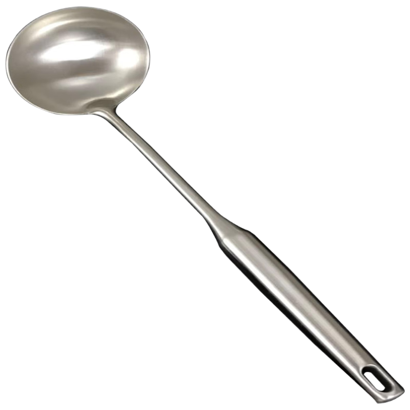 Jinwanfu 304 Stainless Steel Soup Spoon Thickened Long Handle Cooking Spoon Porridge Spoon Integrated Steel Vacuum Handle Heat Resistant
