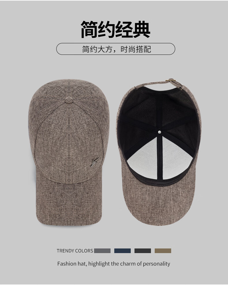 Jiancai Father's Day Gift, Large Size Baseball Cap for Men, All-Season New Style, Hard Top Hat for Middle-Aged And Elderly Fathers And Grandfathers 5