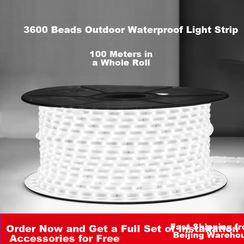 Fanyao Round Ultra-Bright LED Strip Light Villa Exterior Wall Decoration Outdoor Waterproof White Light Outdoor Engineering Lighting 220V
