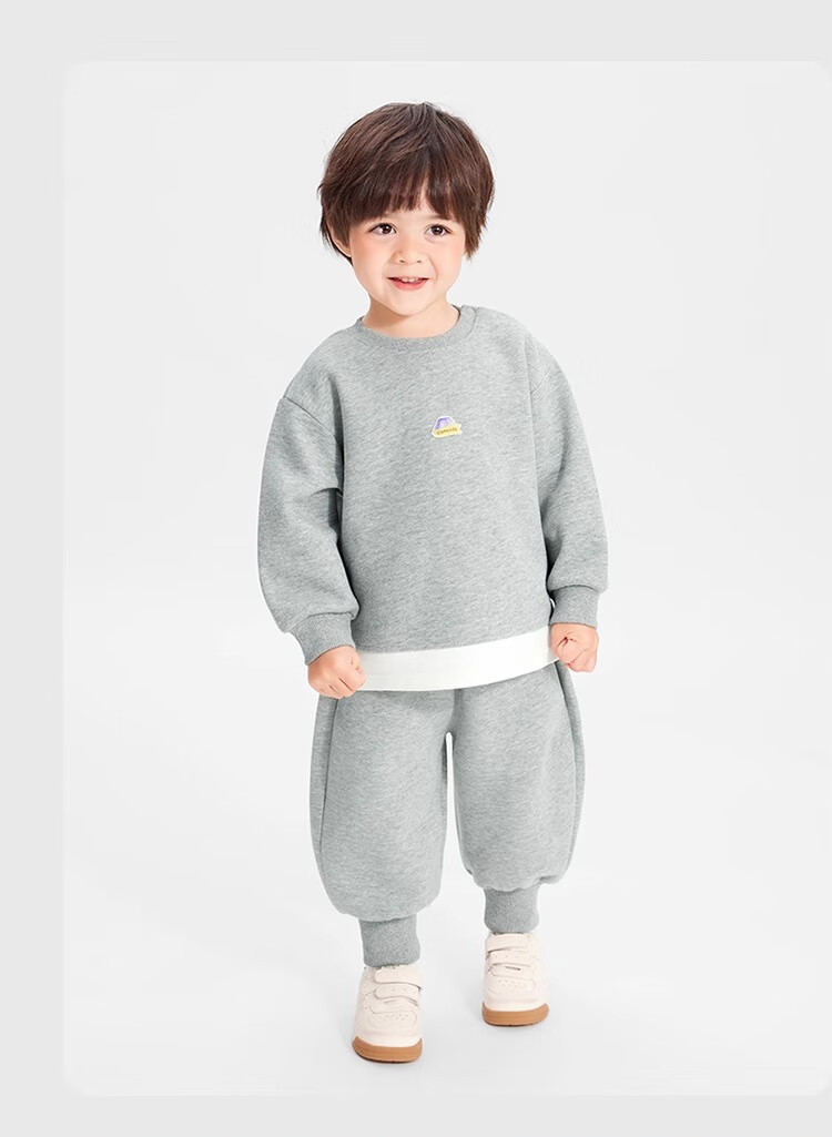 Ciciibear Baby Boys' Sweatshirt Set Spring Autumn Sports Two-Piece Style 300g Fabric College Style 11