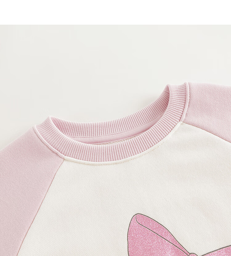 MARC&JANIE Girls' Playful Bow Contrast Color Sweatshirt, Baby Loose Top, Spring 2025 Collection, 250215 6