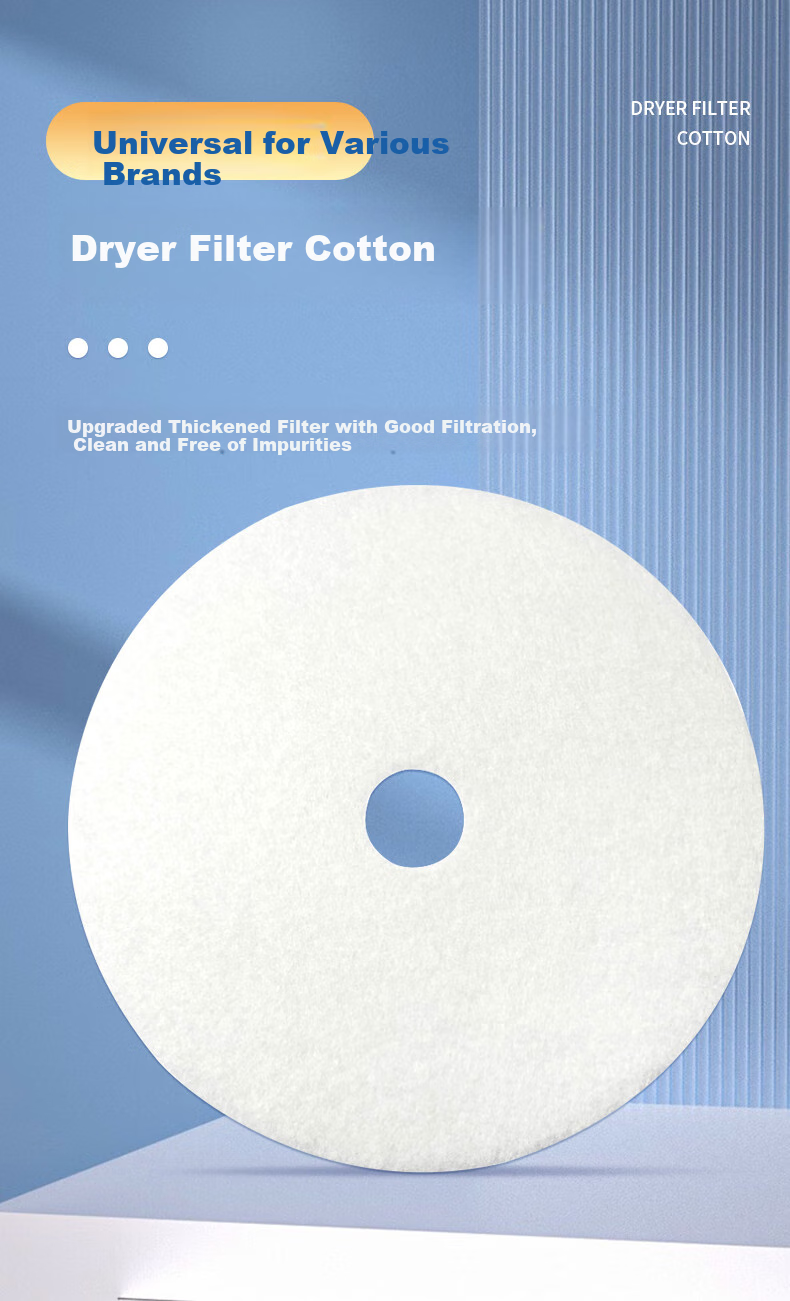 PURPAVWINNER Drum Dryer Filter Cotton Suitable for Alcatel, Korean Hyundai, Galsag, Gree, Panasonic Dryer Exhaust Filter, Air Intake And Outlet Filter Mesh, Round Filter Cotton, 10 Pieces 1