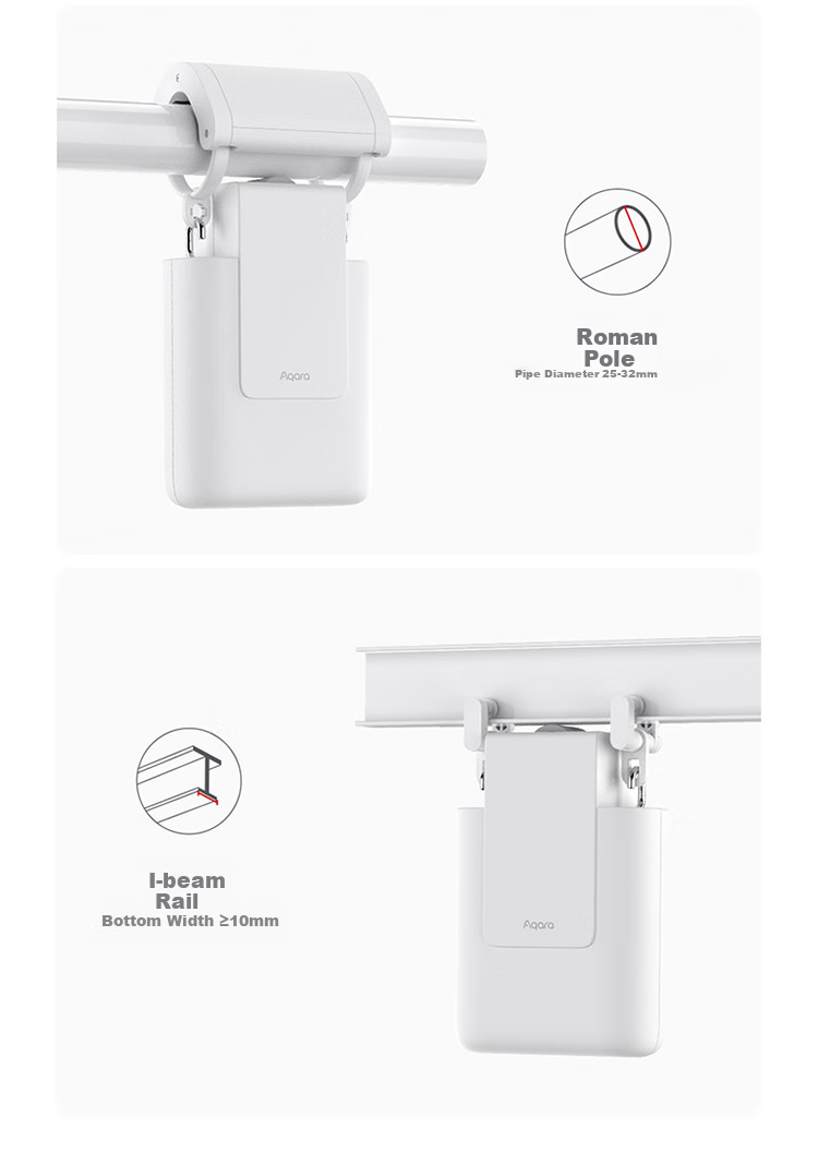 Aqara Smart Curtain Companion E1 with Voice Control, Integrated into Apple HomeKit Track Versio 5
