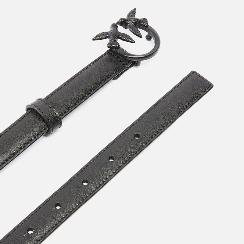 PINKO [Pin Gao] Women's Classic Swallow LOGO Black Buckle Belt S Gift for Girlfriend 100143A1K2 Luxury Present 7