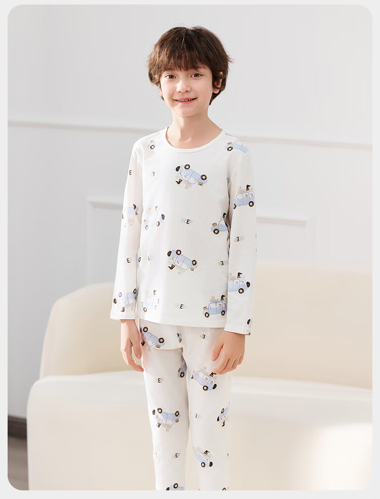 YEEHOO Cool Lenzing Modal 10A Antibacterial Boys' Pajamas Homewear Set for Youth 6-12 Years 8