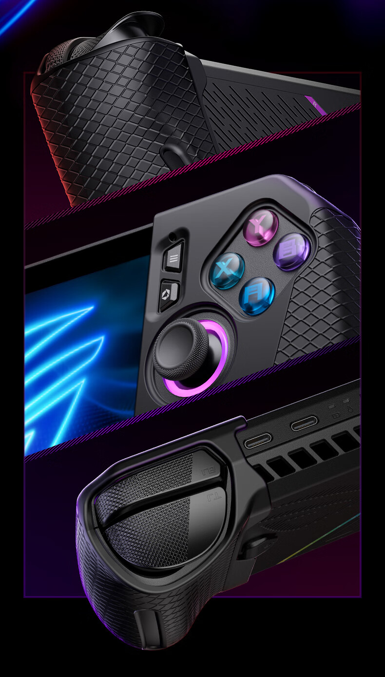 JSAUX Protective Case for ROG Ally X Grip Cover Accessories ASUS ROG Handheld Anti-Slip Black 6