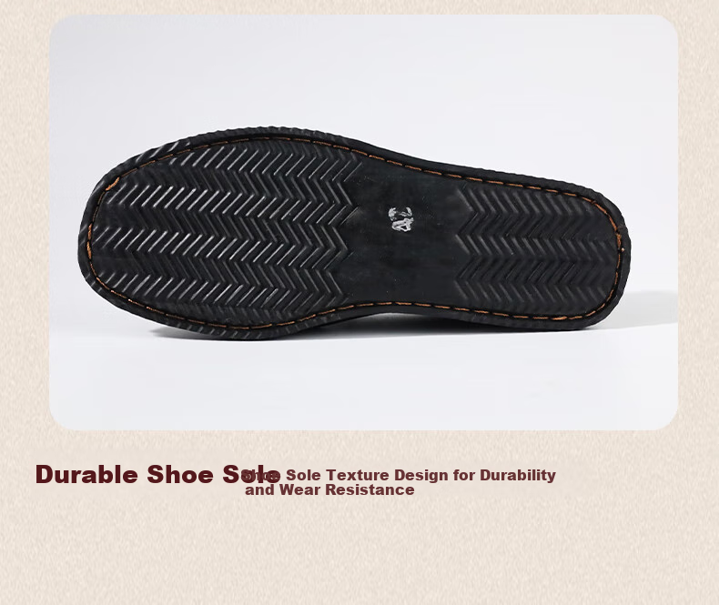 FOOTOPPO Traditional Beijing Cotton Shoes for Men with Fleece Lining, Non-Slip Rubber Sole, Soft Sole, Slip-On Style, And Thousand-Layer Sole 9