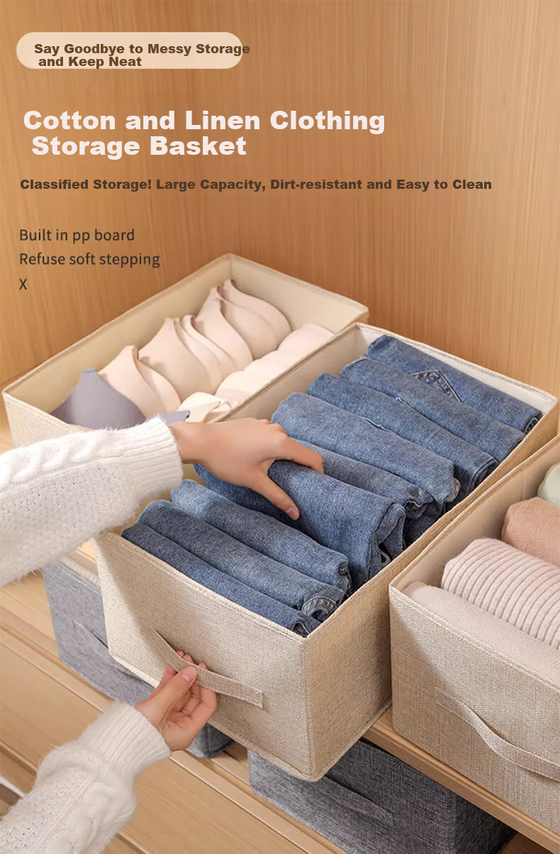 Jinghuisichuang Fabric Storage Box, Clothes And Quilt Organizer, Toy And Clothing Storage Container, Foldable Double-Opening 1