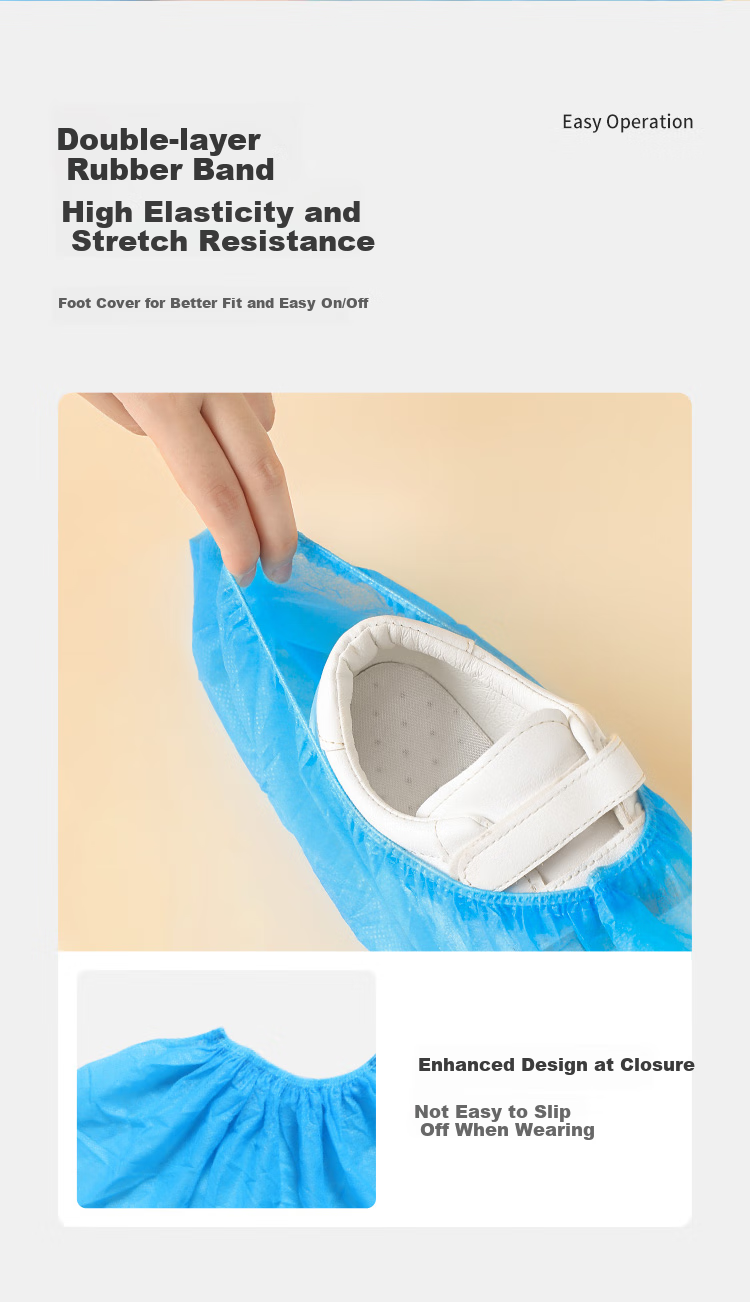 MARYYA Disposable Shoe Covers, Non-Woven Thickened, 80 Pieces, Anti-Slip, for Indoor Computer Rooms And Sample Rooms, Home Use, Dust-Proof, Breathable Foot Covers 5