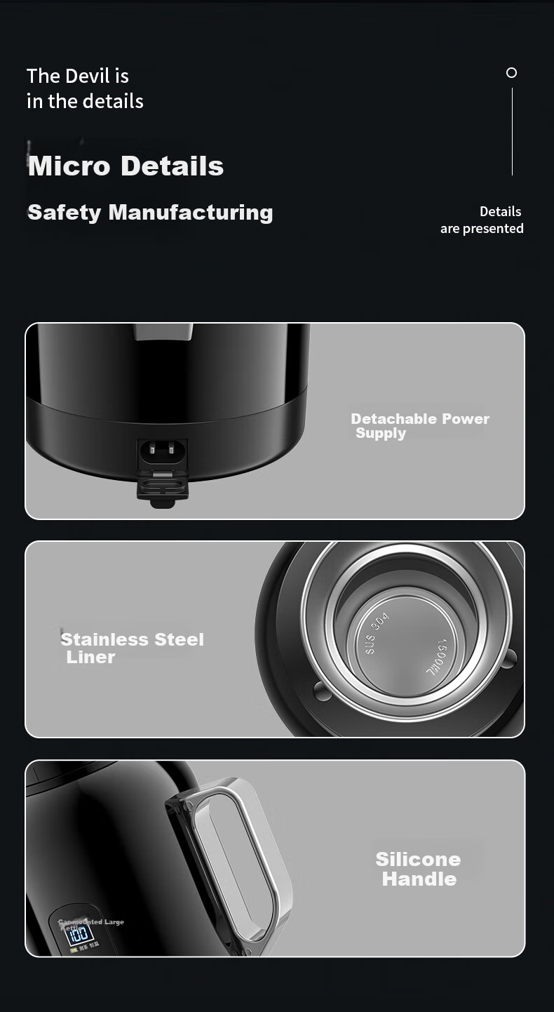 SECRETSBOX Car Kettle 2025 New Model 12v24v Universal Truck-Specific Insulated Integrated Electric Kettle Heating Water Cup 12