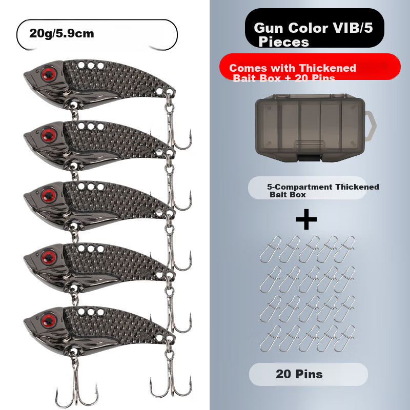 Erciyuan Lure, Long-Casting Iron Plate VIB, Full Water Layer Search Bait, Freshwater And Saltwater Versatile Lure, 20g