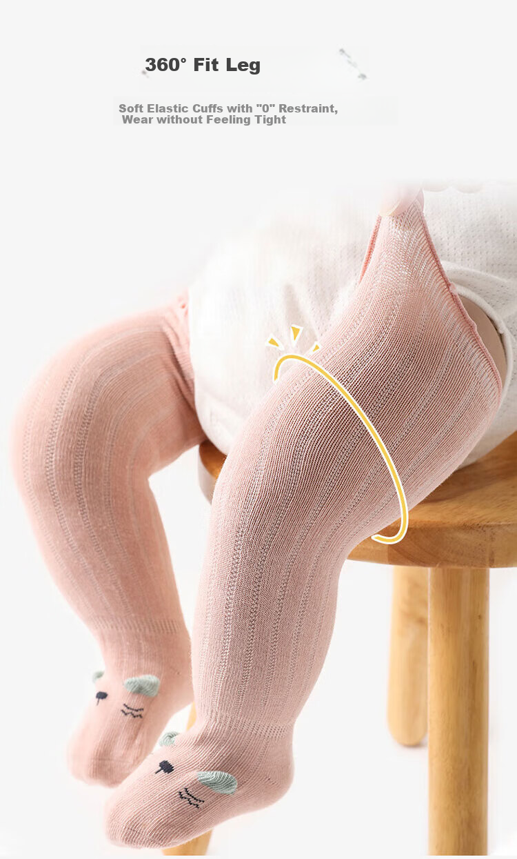 Aibaoshi Baby Socks, Spring And Autumn, Over-Knee Long Socks for Infants, Newborn High Tube Socks, Loose-Top Socks, 3 Pairs, Size S, S223 7