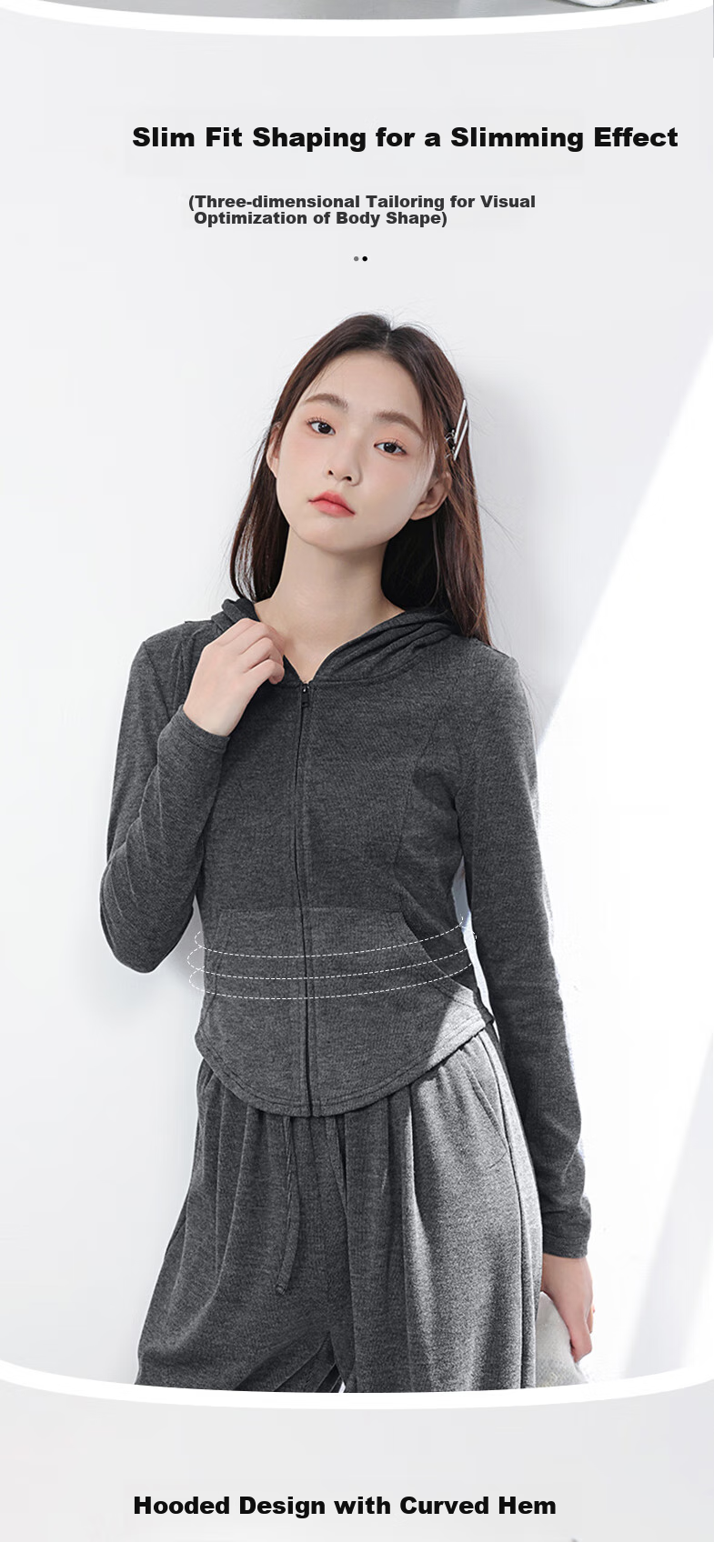 MJ STYLE Faux Cashmere Hooded Slim-Fit Cardigan Jacket for Women, New Spring And Autumn 2026 Short Style Waist-Cinching Slimming Elegant Versatile Top 7